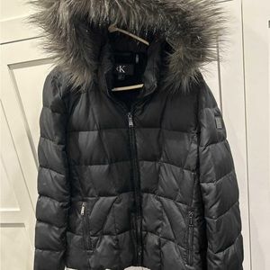 Black Calvin Klein winter jacket